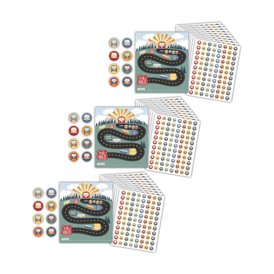 Moving Mountains Road Trip Reward Trackers with Stickers, 3 Packs