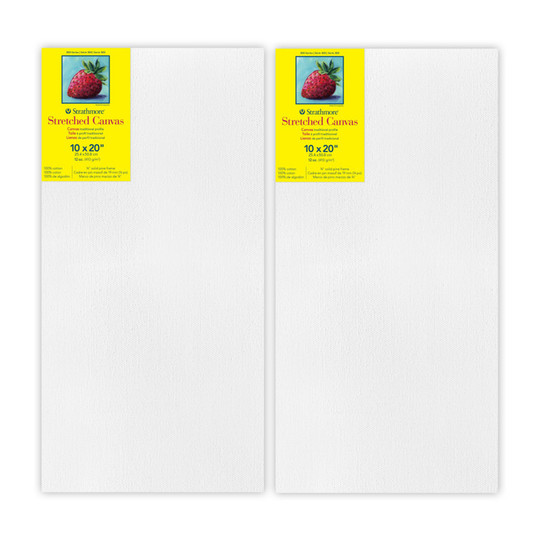300 Series Traditional Stretched Canvas, 10 x 20 in., Pack of 2