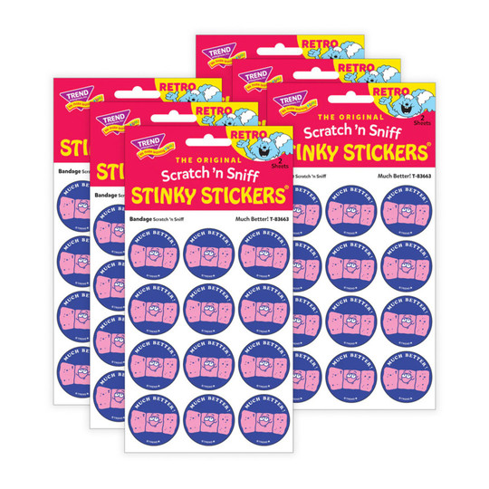 Much Better! Bandage-Scented Scratch-and-Sniff Stickers, 6 Packs
