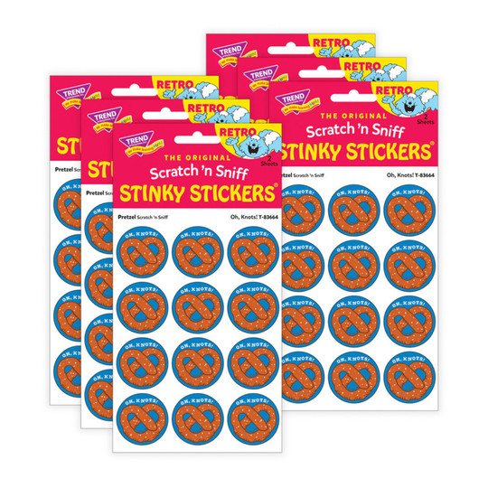 Oh, Knots! Pretzel-Scented Scratch-and-Sniff Stickers, 144 Stickers