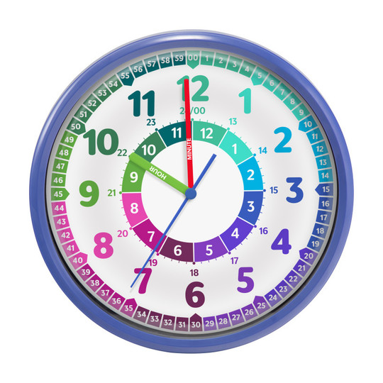 Colorful Silent Sweep Learning Wall Clock, 10 in.