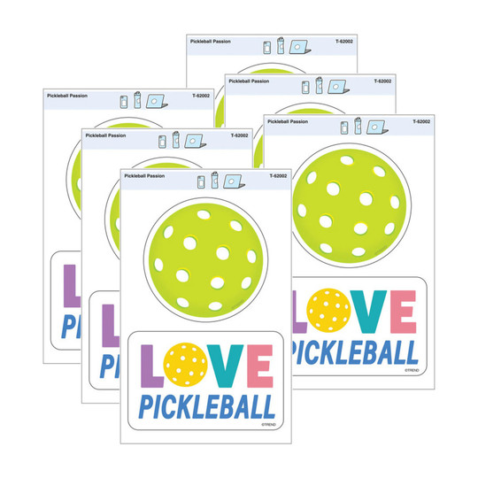 Pickleball Passion Vinyl Stickers, 12 Stickers