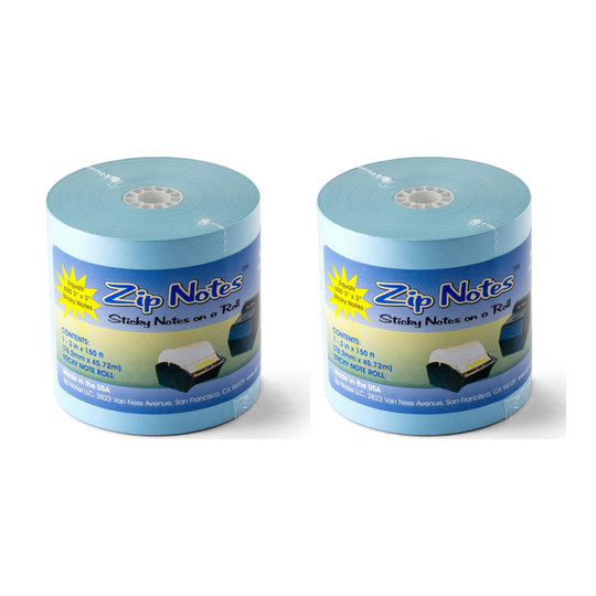 Blue Refill Paper Rolls for Note Dispensers, Pack of 2
