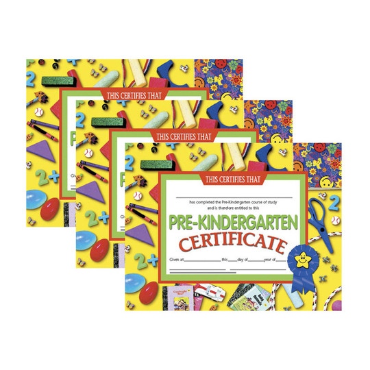 Pre-Kindergarten Completion Certificates, 90 Count