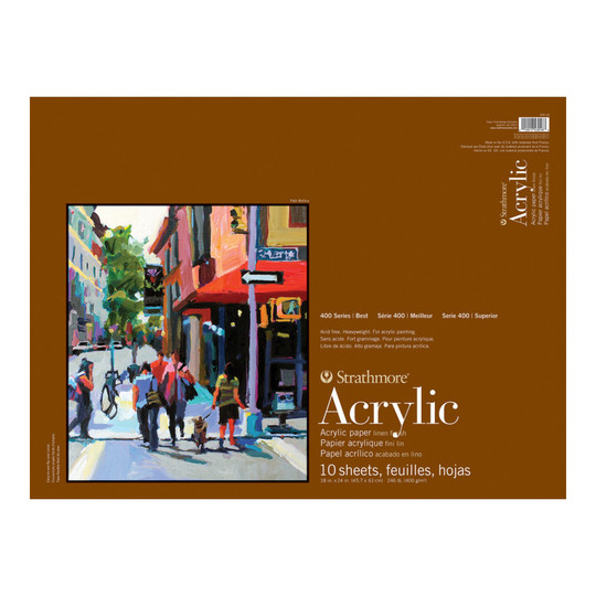 400 Series Acrylic Paper Pad, 12 x 18 in., 10 Sheets