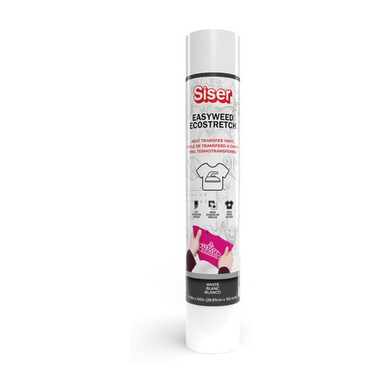 EcoStretch Heat Transfer Vinyl, White, 60 Inch