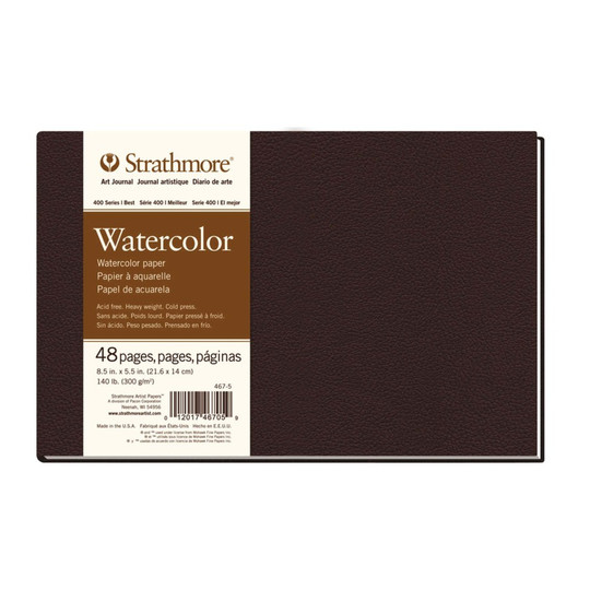 Hardbound Watercolor Art Journal, 48 Pages, 8.5 x 5.5 Inches