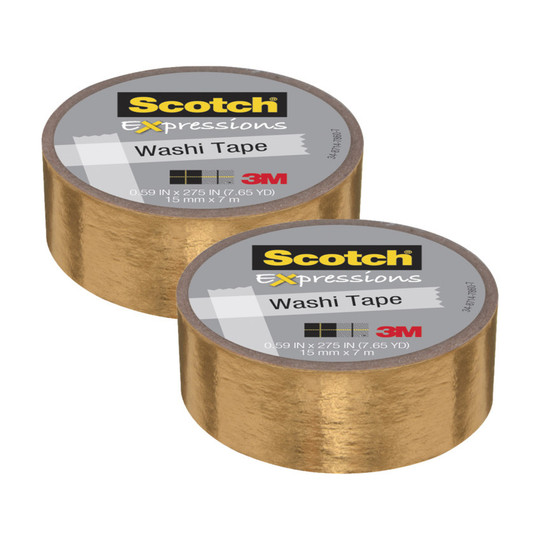 Gold Foil Expressions Washi Tape, 2-Pack