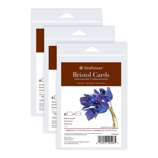 400 Series Bristol Cards and Envelopes, Anniversary Size, 18 Cards and 18 Envelopes