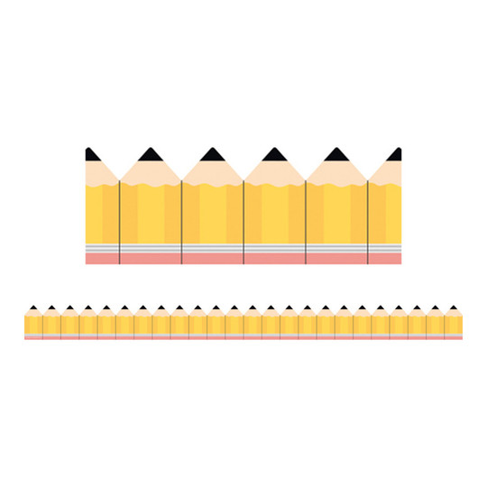 Pencil Die-Cut Rolled Border Trim