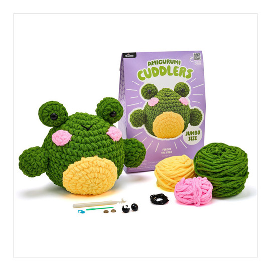 Fergus the Frog Jumbo Cuddler Crochet Kit