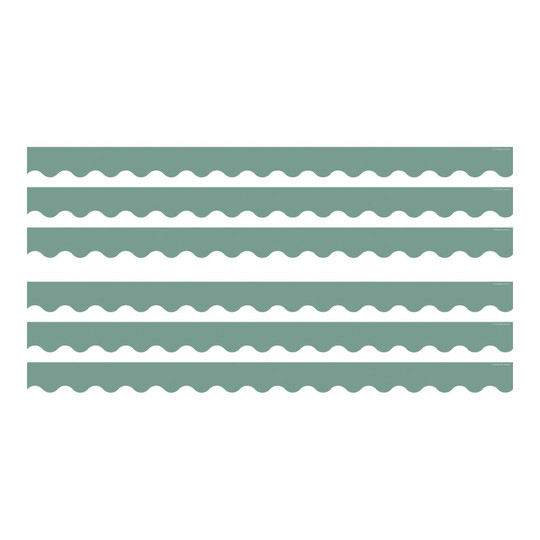 Green Scalloped Border Trim, 6 Packs