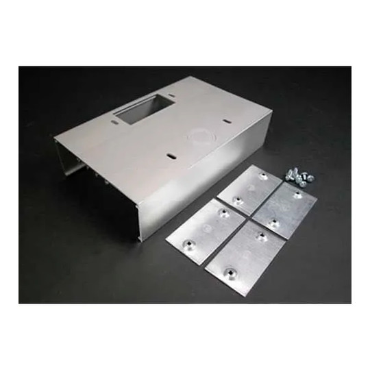Silver 12-inch wall box connector for raceway installations