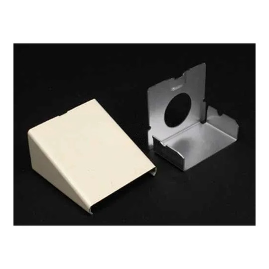 White steel raceway entrance end fitting