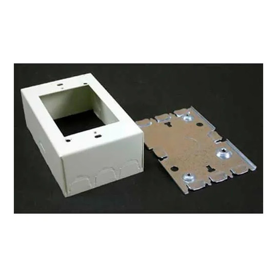 White combination switch and receptacle box with removable cover