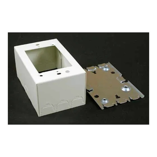 White 1-gang extra-deep switch and receptacle box