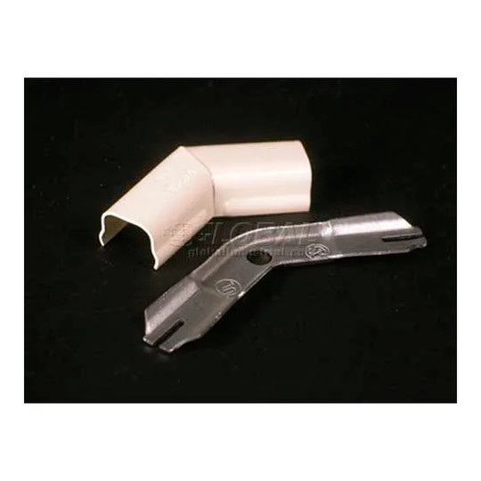 Tan 45-degree flat raceway elbow with removable cover
