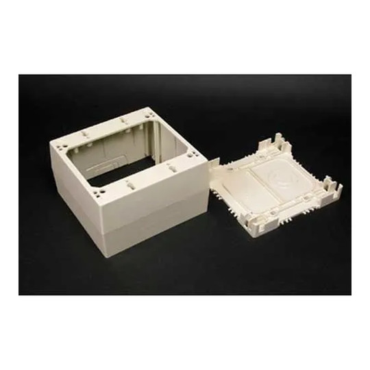 White 1-gang extra-deep device box for raceway wiring