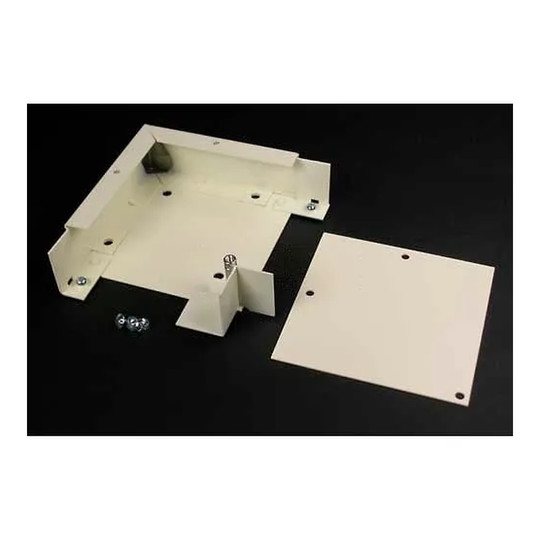 White flat raceway elbow fitting