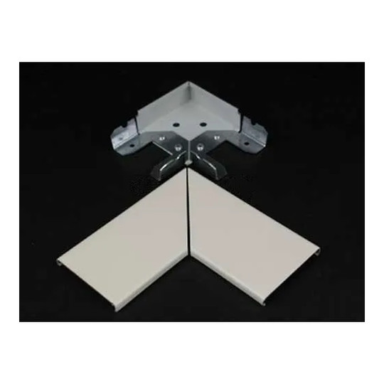 White steel flat elbow fitting for raceway installations