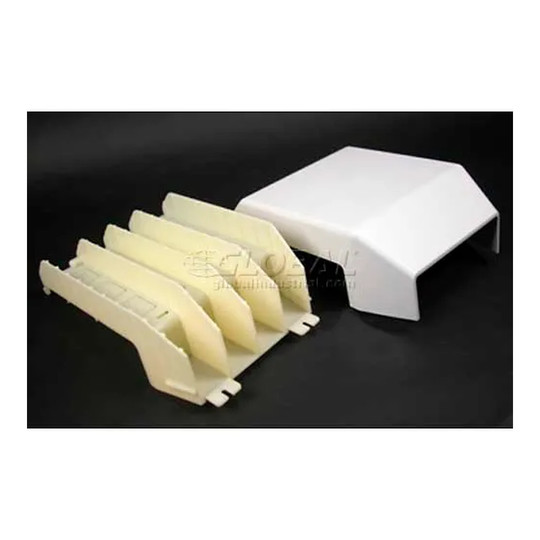 White transition fitting for 5500 and 5400 Series Raceway