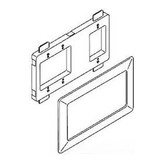 White open architecture device mounting bracket and trim ring