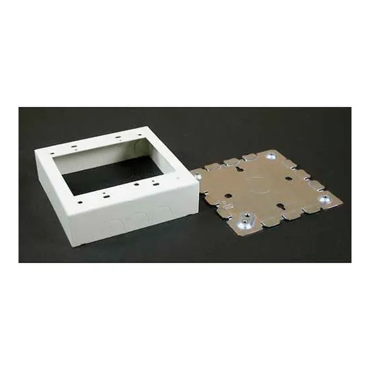 White 2-gang switch and receptacle box