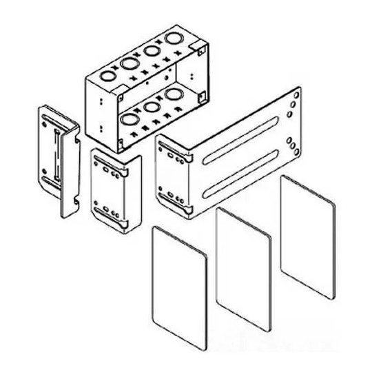 4-gang multi-service box brackets and dividers