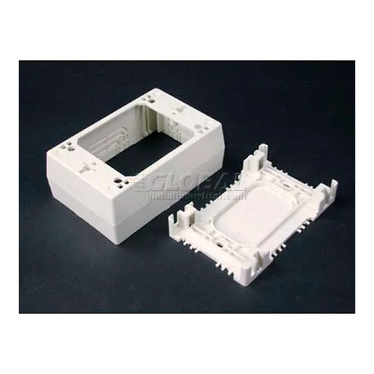 White 1-gang deep device box for duplex receptacle use