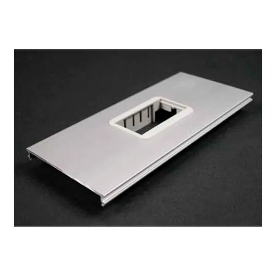 Silver 2A mini adapter bezel cover plate with 6-inch bezel