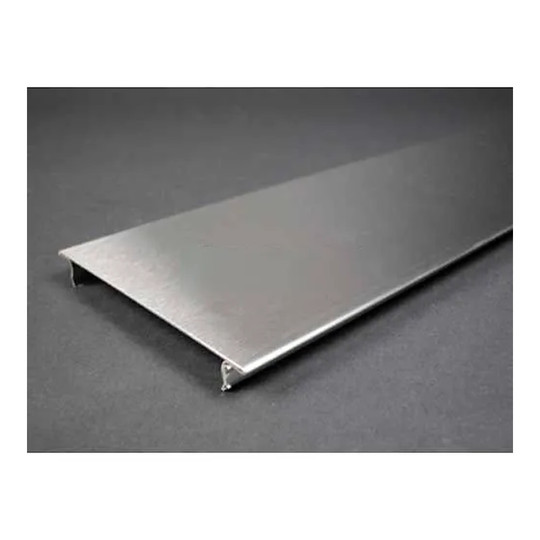 Silver stainless steel cover for mounting 9-inch device plates