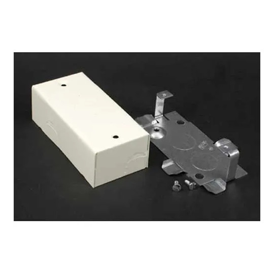 White low-profile utility box with removable cover
