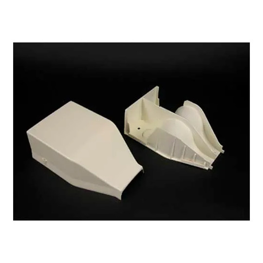 White fiber-ready divided entrance end fitting