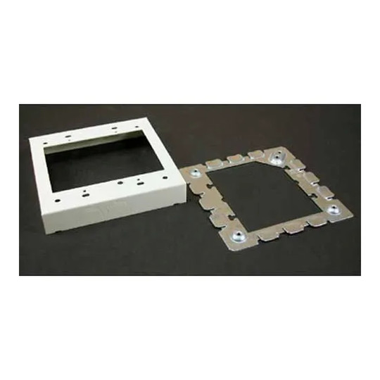 White 2-gang flush extension adapter