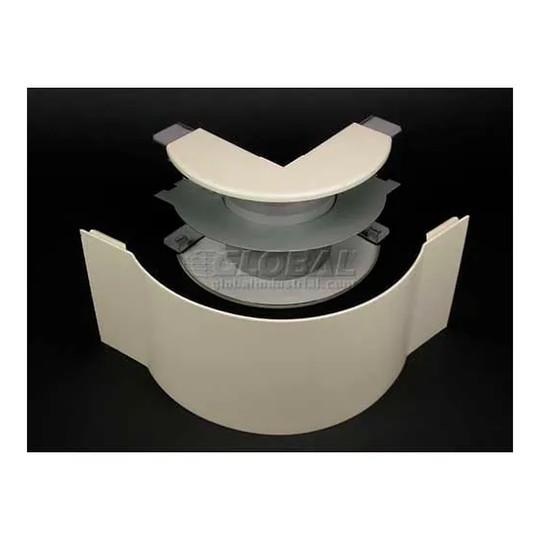 Gray 2-inch-radius external raceway elbow