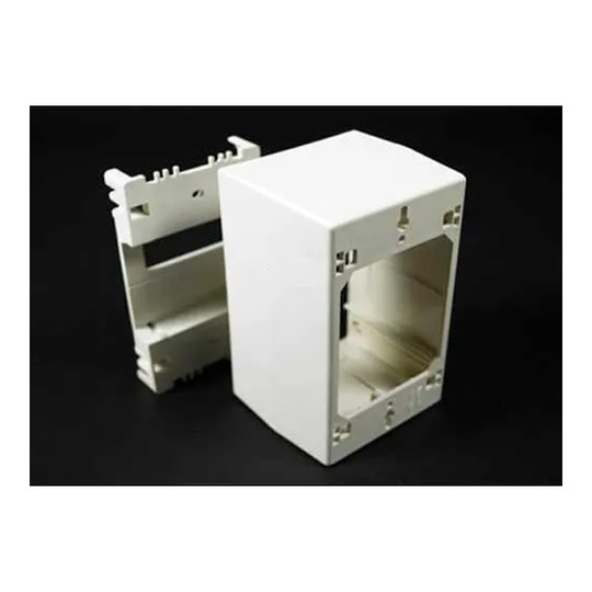 White 1-gang extra-deep divided device box