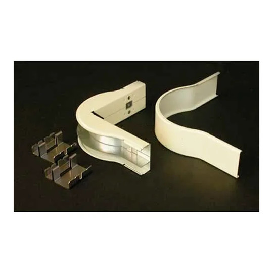 Tan divided external elbow for steel raceway