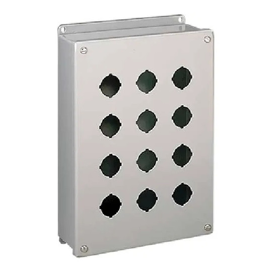 Gray gasketed flat cover panel for 400 x 300 mm enclosure