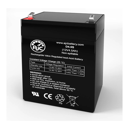 12V 4.5Ah F1 replacement battery for compatible NetworX NX-8 alarm systems