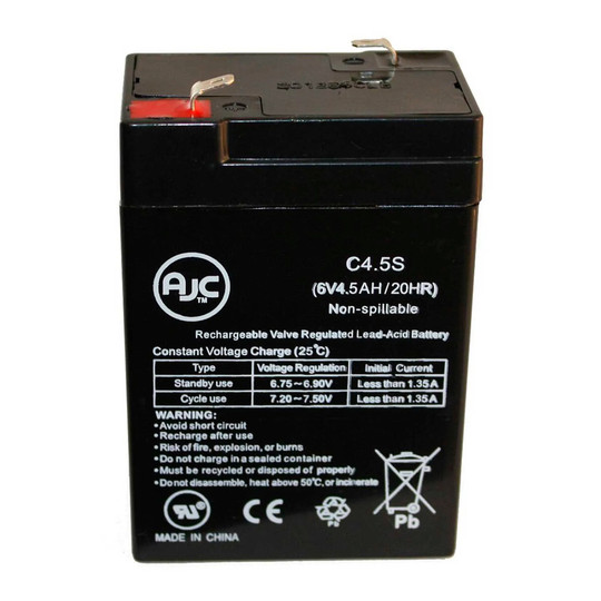 6V 4.5Ah sealed lead acid AGM alarm system replacement battery