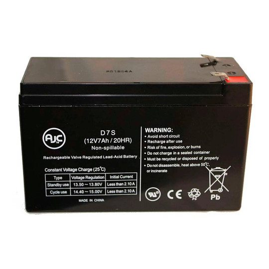 12V 7.5 Ah sealed AGM replacement alarm battery with F1 terminals
