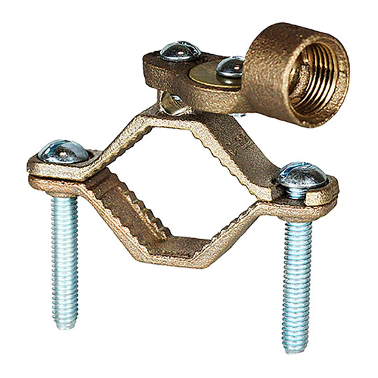 Bronze ground clamp with 1/2 inch hub