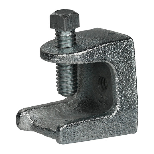 Malleable iron 1/2-inch beam clamp with steel bolt
