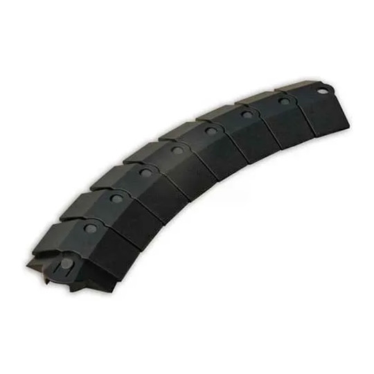 Black articulating cable protector extension