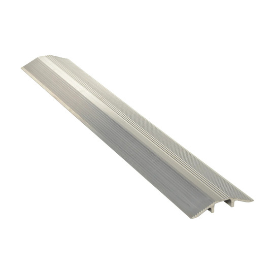 Gray aluminum hose and cable crossover ramp