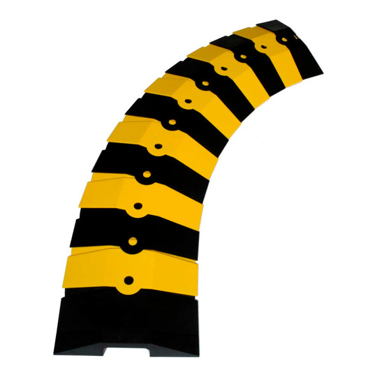 Black and yellow medium articulating cable protector, 33 inches long