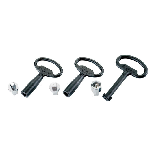 No-key slotted lock insert with chrome finish