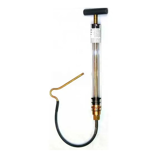 Combustion smoke tester with curved sampling tube