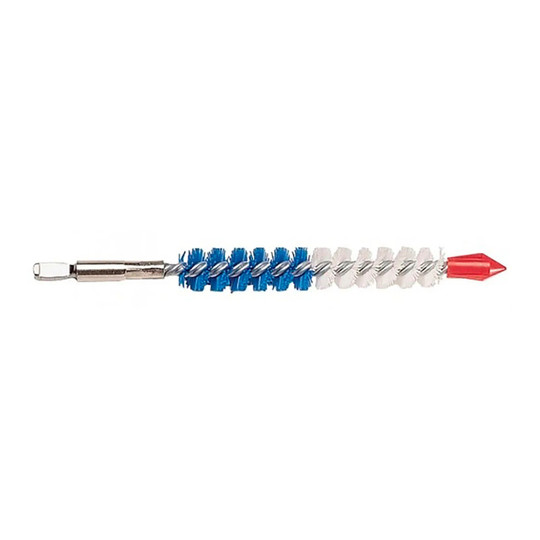 Dual-diameter nylon quick-connect tube cleaning brush for 15/16 inch inside-diameter tubes