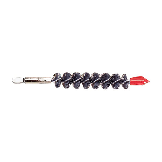 Black Spin-Grit tube cleaning brush with quick-connect fitting